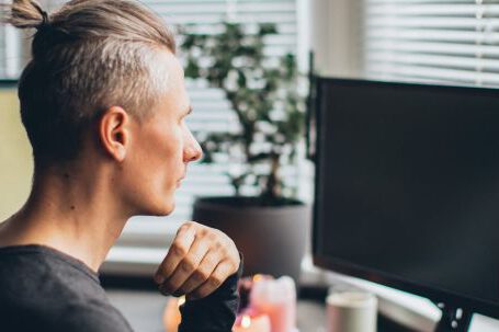 Remote Work - Man In Front of His Computer