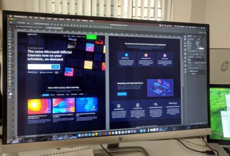 Web Design - grey flat screen computer monitor