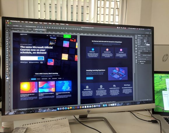 Web Design - grey flat screen computer monitor