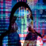 Technology - Code Projected Over Woman