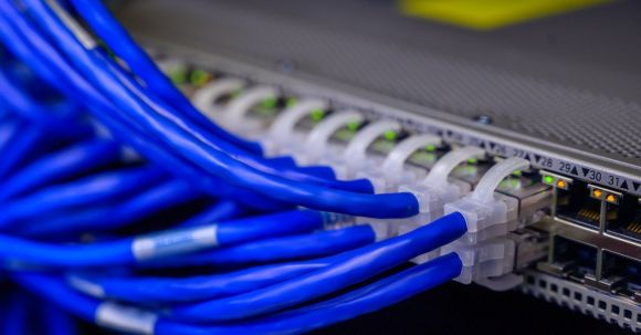 Server - Cables Connected to Ethernet Ports