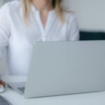 Pc - Woman Using Silver Laptop